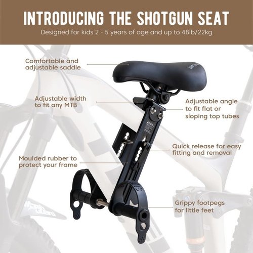 SHOTGUN SHOTGUN Siège MTB pour enfants sur cadre SHOTGUN SHOTGUN Siège MTB pour enfants sur cadre