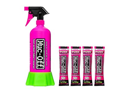 MUC-OFF Nettoyant Poudre Punk  4 x 30g et 1x Bouteille aluminium