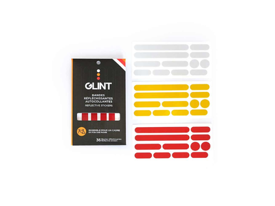 GLINT Ens. Collant Cadre Réflecteur Blanc/Jaune/Rouge GLINT Ens. Collant Cadre Réflecteur Blanc/Jaune/Rouge